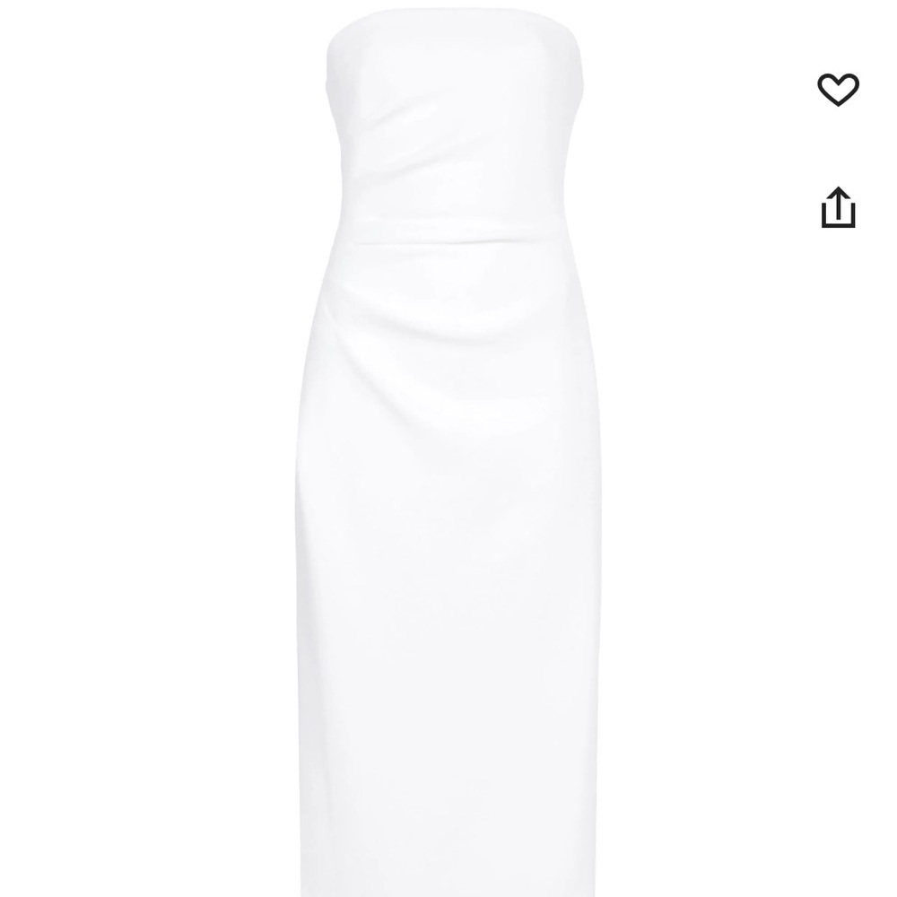 Stylish Strapless White Gown